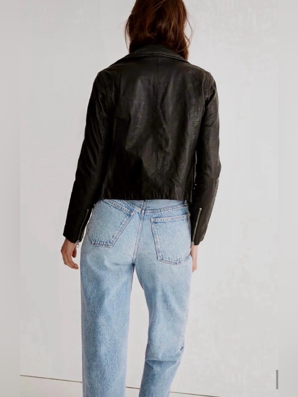 Washed Leather Moto Jacket by Madewell - Picture 5 of 11